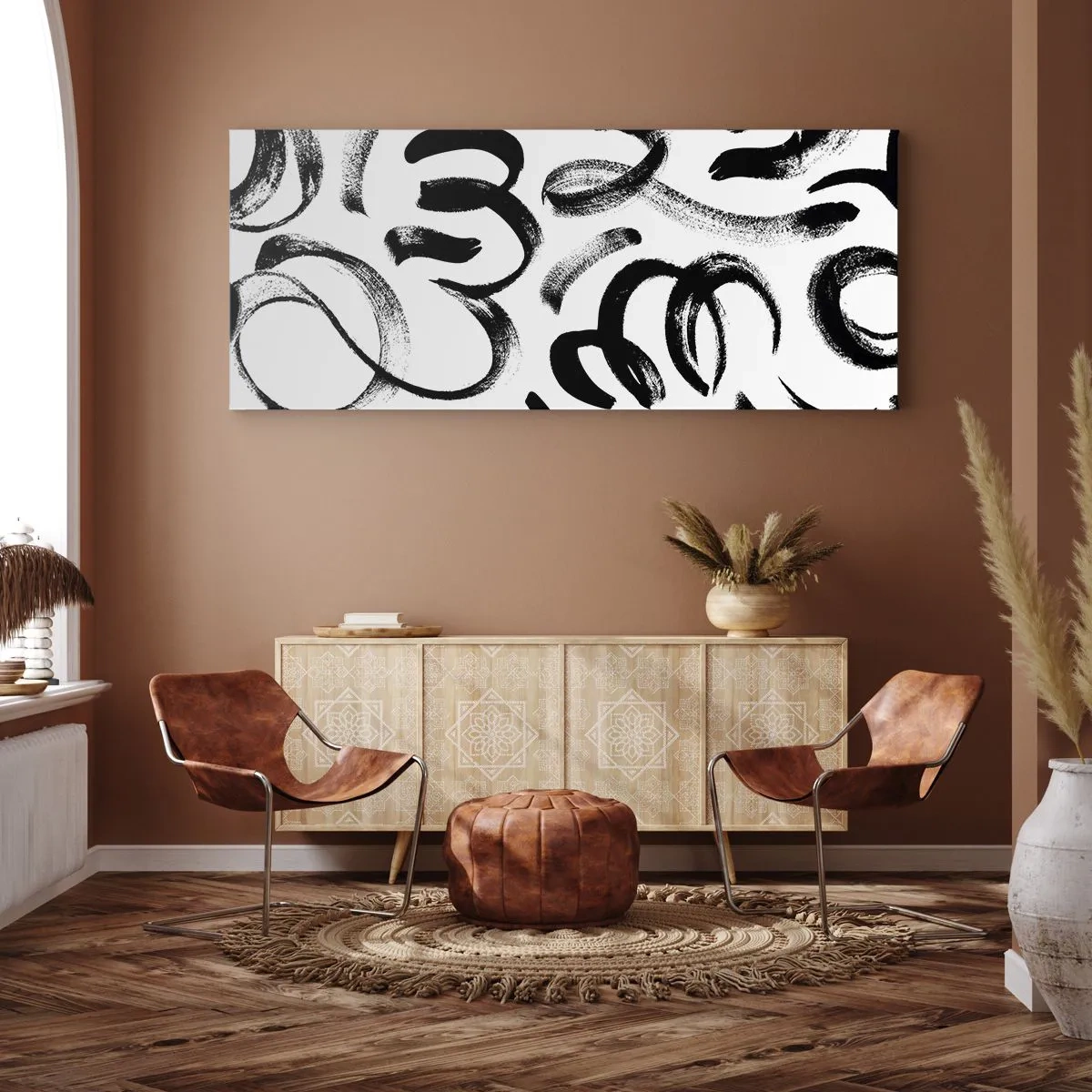 Quadro su tela - Stampe su Tela - Nero su bianco - 100x40 cm