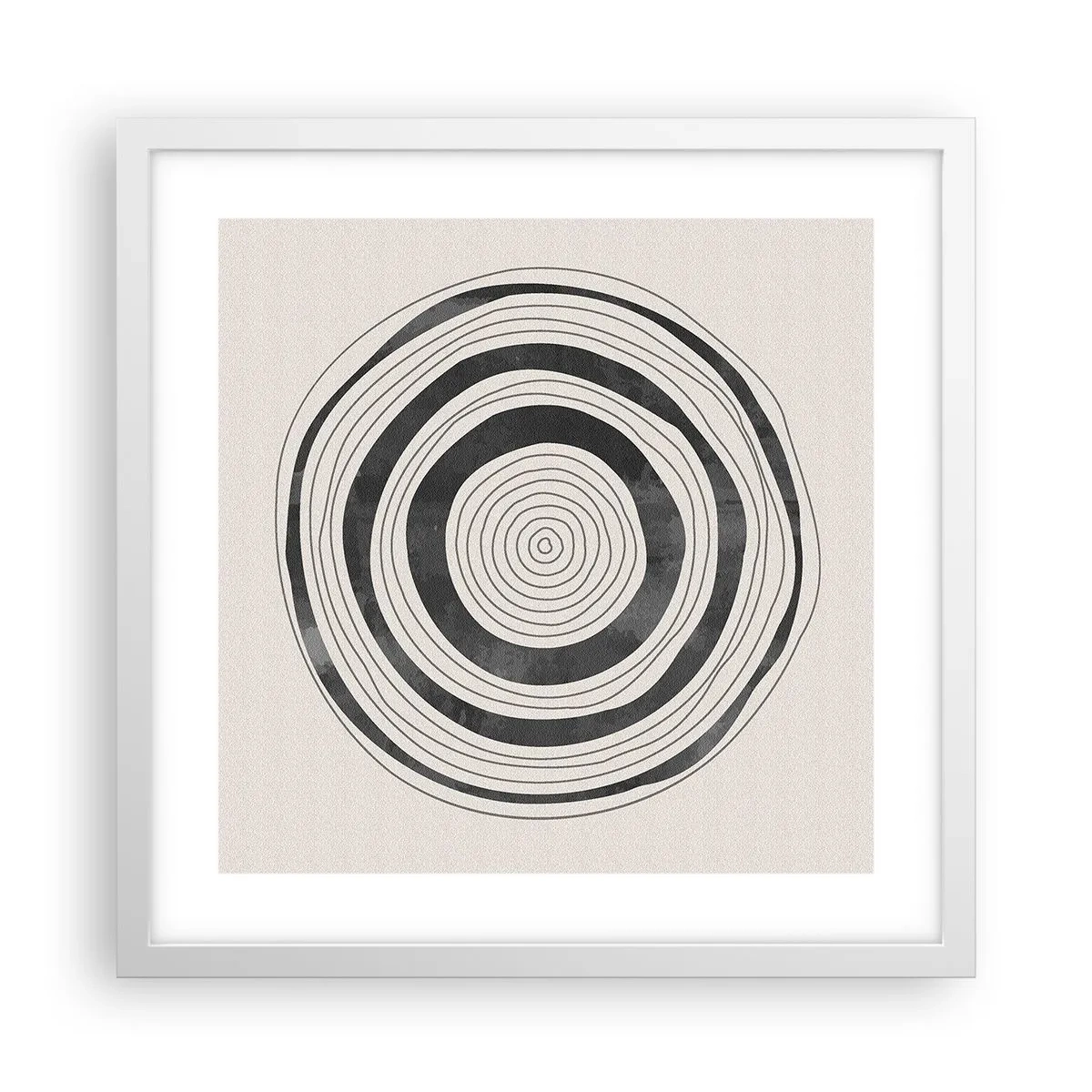 Poster in cornice bianca - Conta ciò che sta in mezzo - 40x40 cm