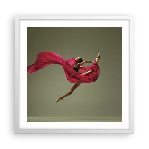 Poster in cornice bianca - Fiamma danzante - 50x50 cm