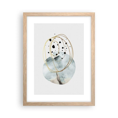 Poster in cornice rovere chiaro - Nell'abbraccio dello spazio - 30x40 cm