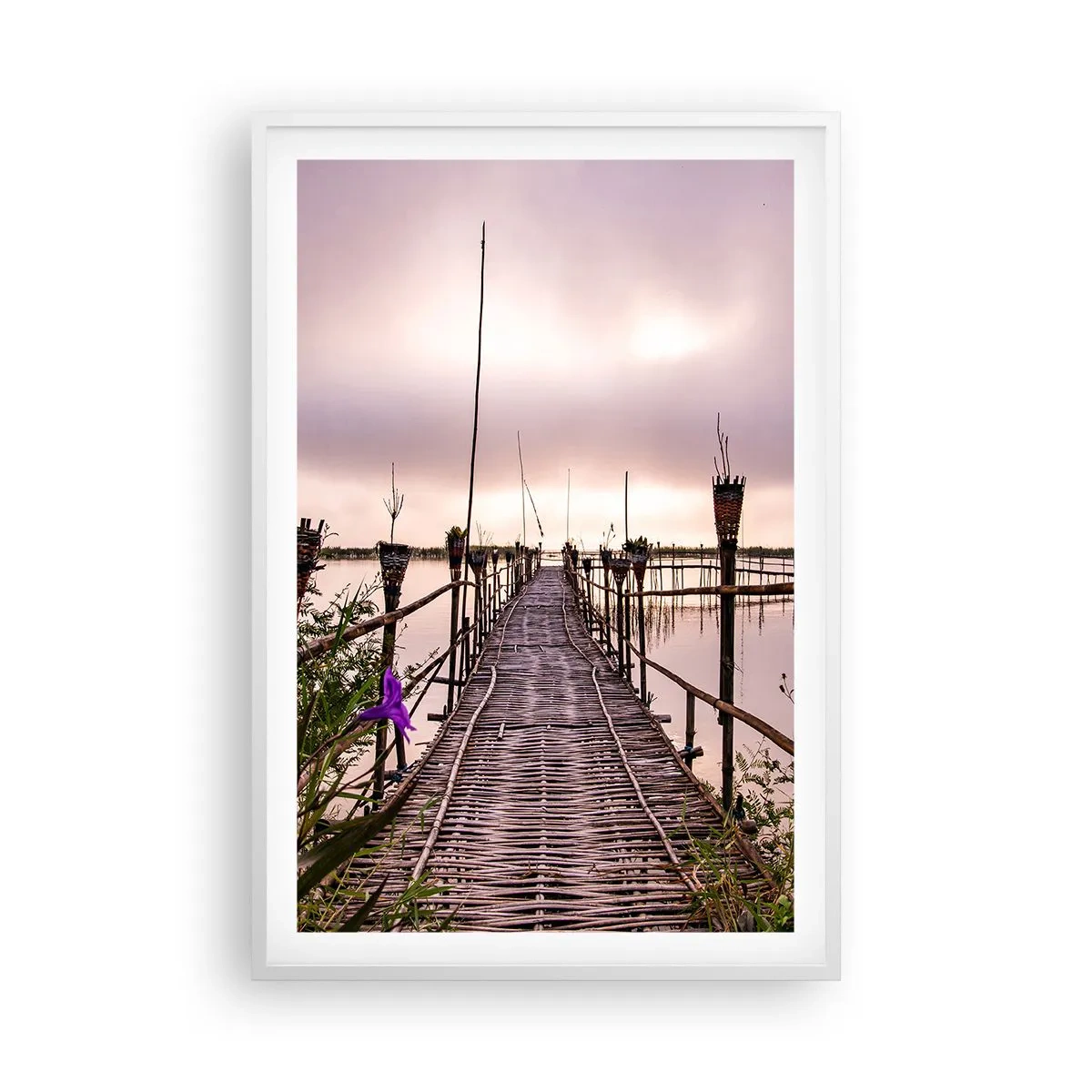 Poster in cornice bianca - Pace e silenzio dell'Asia - 61x91 cm