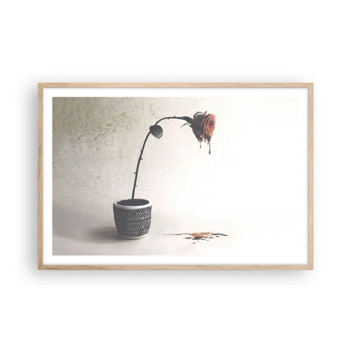 Poster in cornice rovere chiaro - Rosa dolorosa - 91x61 cm