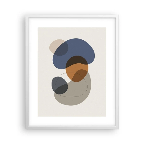 Poster in cornice bianca - Gocce di colore - 40x50 cm