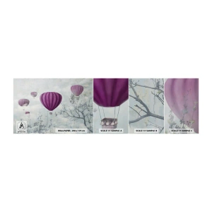 Campione Di Fotomurale Standard Eco - Come navi nel cielo - Astrazione, Volo in mongolfiera, Grafica - 100x30 cm