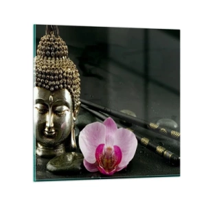 Quadro su vetro - Armonia di saggezza e bellezza - 50x50 cm