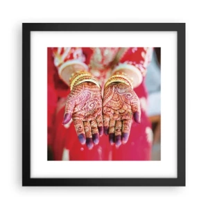 Poster in cornice nera - Pronta ad afferrare la fortuna - 30x30 cm