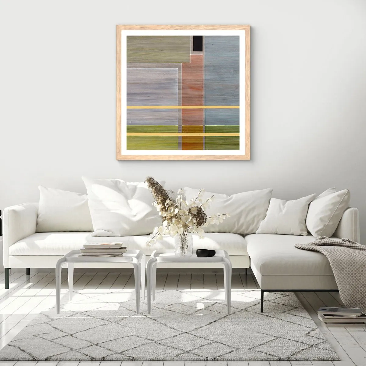 Poster in cornice rovere chiaro - Semplice e tranquillo - 40x40 cm