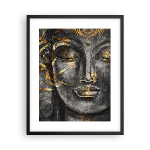Poster in cornice nera - Senti la pace - 40x50 cm