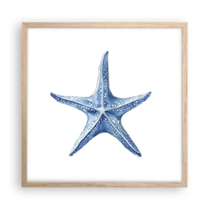 Poster in cornice rovere chiaro - Stella marina - 50x50 cm