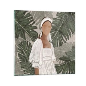 Quadro su vetro - Ritratto esotico - 30x30 cm