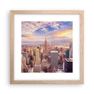 Poster in cornice rovere chiaro - Toccando le nuvole - 30x30 cm