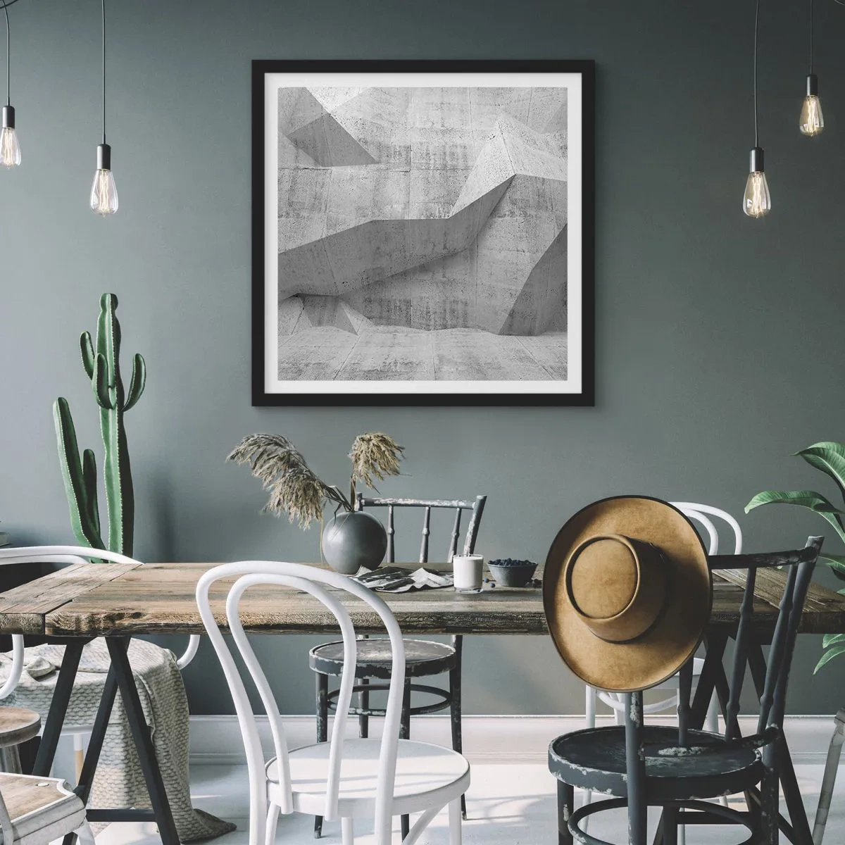 Poster in cornice nera - Una vera sfida - 30x30 cm