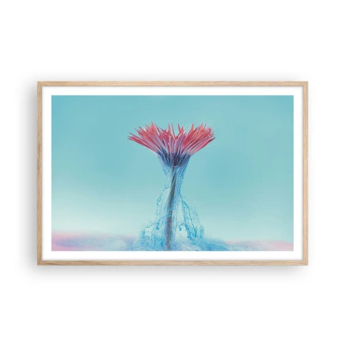 Poster in cornice rovere chiaro - L'abbraccio che ravviva - 91x61 cm