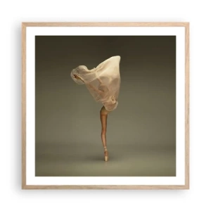 Poster in cornice rovere chiaro - Adesso vola via - 60x60 cm