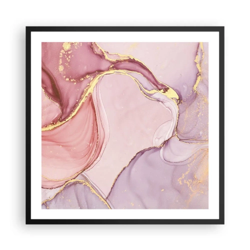 Poster in cornice nera - La carezza dei colori - 60x60 cm