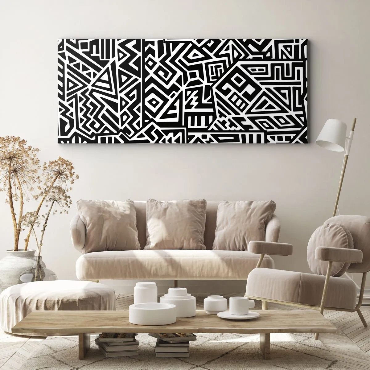 Quadro su tela - Stampe su Tela - Composizione precolombiana - 100x40 cm