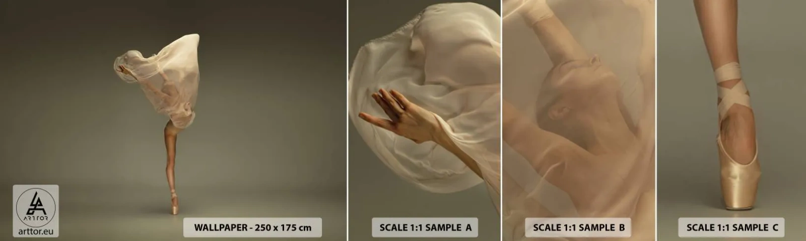 Campione Di Fotomurale Standard Eco - Adesso vola via - Ballerina, Danza, Balletto - 100x30 cm