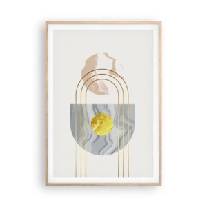 Poster in cornice rovere chiaro - Chiarezza e lucentezza - 70x100 cm