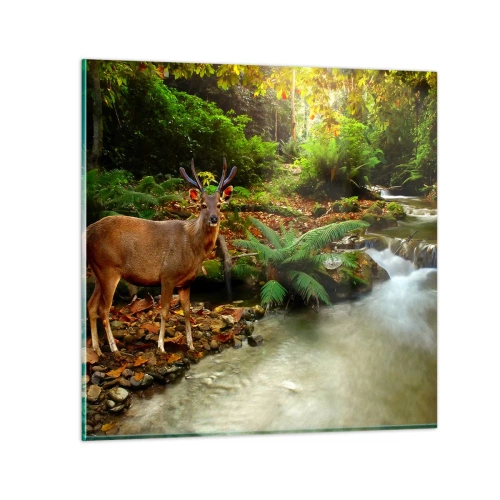 Quadro su vetro - Benvenuto nel mio mondo - 40x40 cm