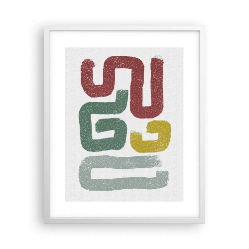 Poster in cornice bianca - In una lingua sconosciuta - 40x50 cm