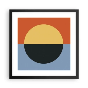 Poster in cornice nera - Composizione di caldo e freddo - 40x40 cm