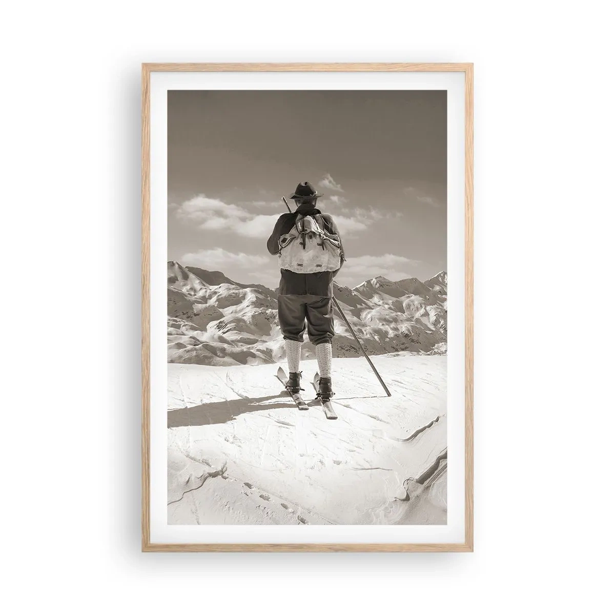 Poster in cornice rovere chiaro - E i monti sono immutabili - 61x91 cm