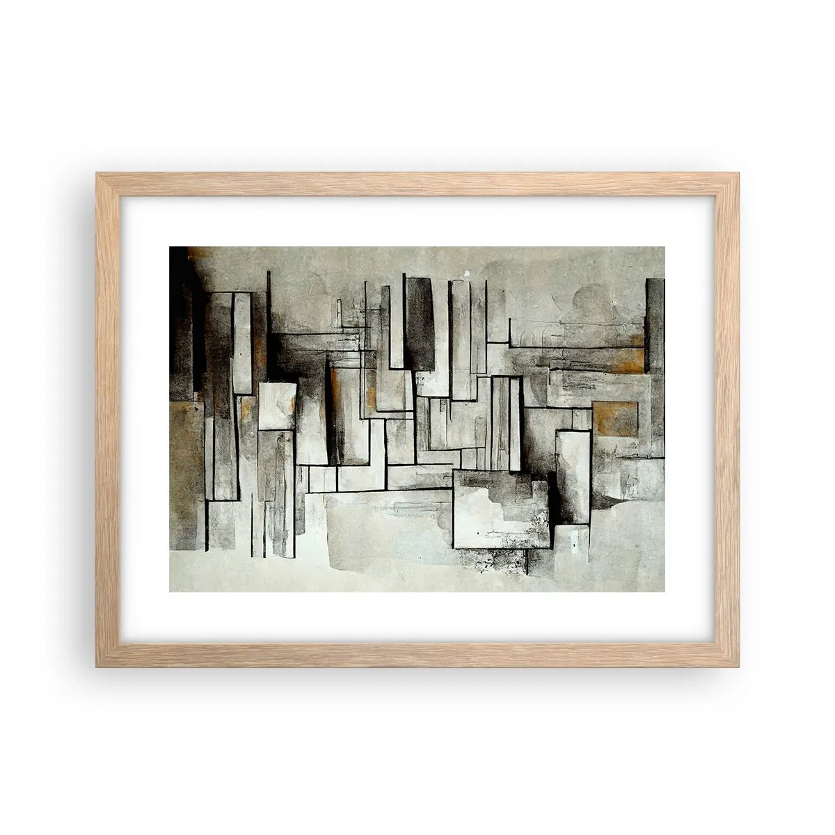 Poster in cornice rovere chiaro - La forza della semplicità - 40x30 cm