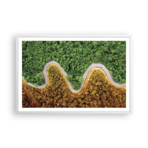 Poster in cornice bianca - Confine e separazione - 91x61 cm