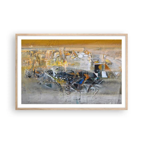 Poster in cornice rovere chiaro - Tutto andrà bene - 91x61 cm