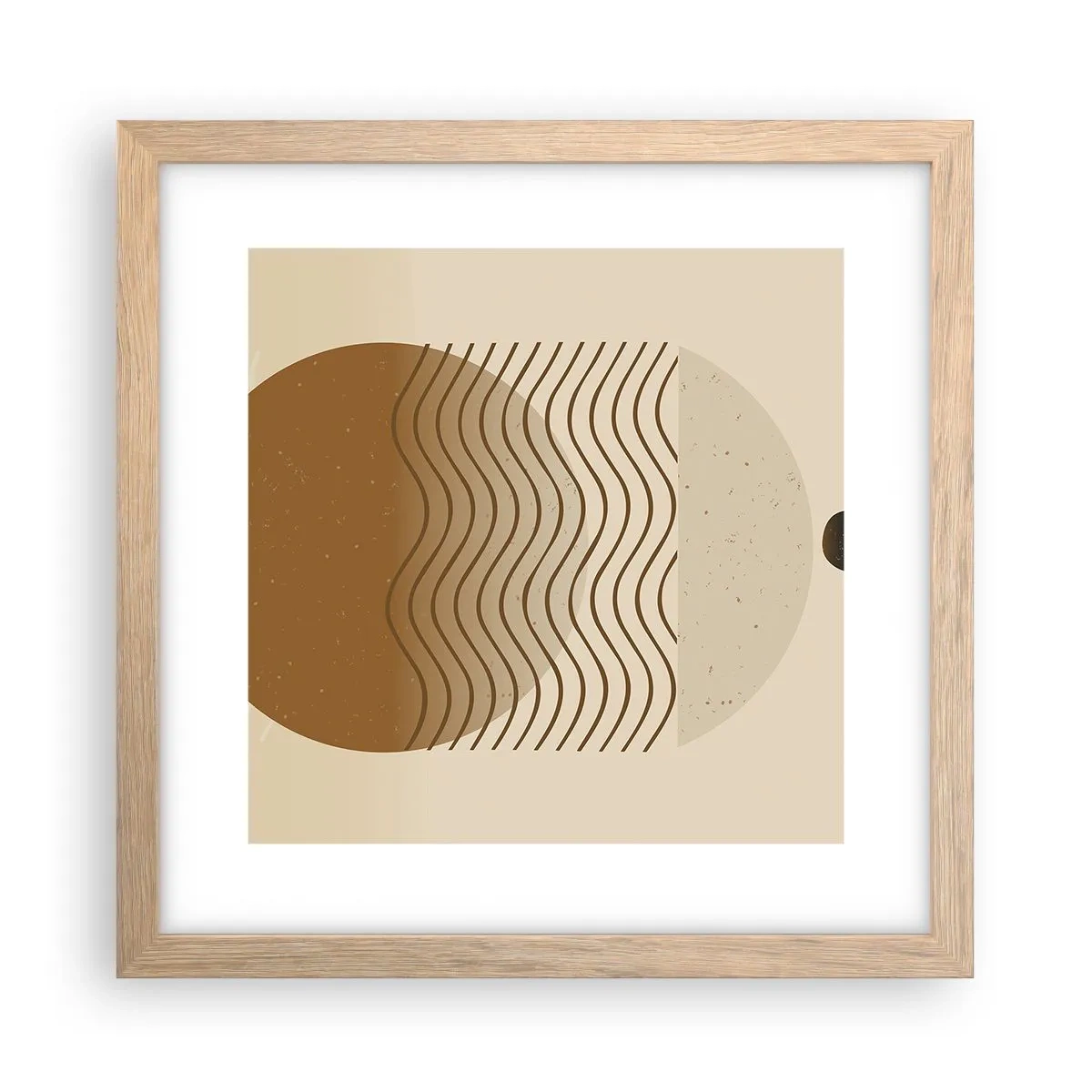 Poster in cornice rovere chiaro - Sull'origine delle figure geometriche - 30x30 cm