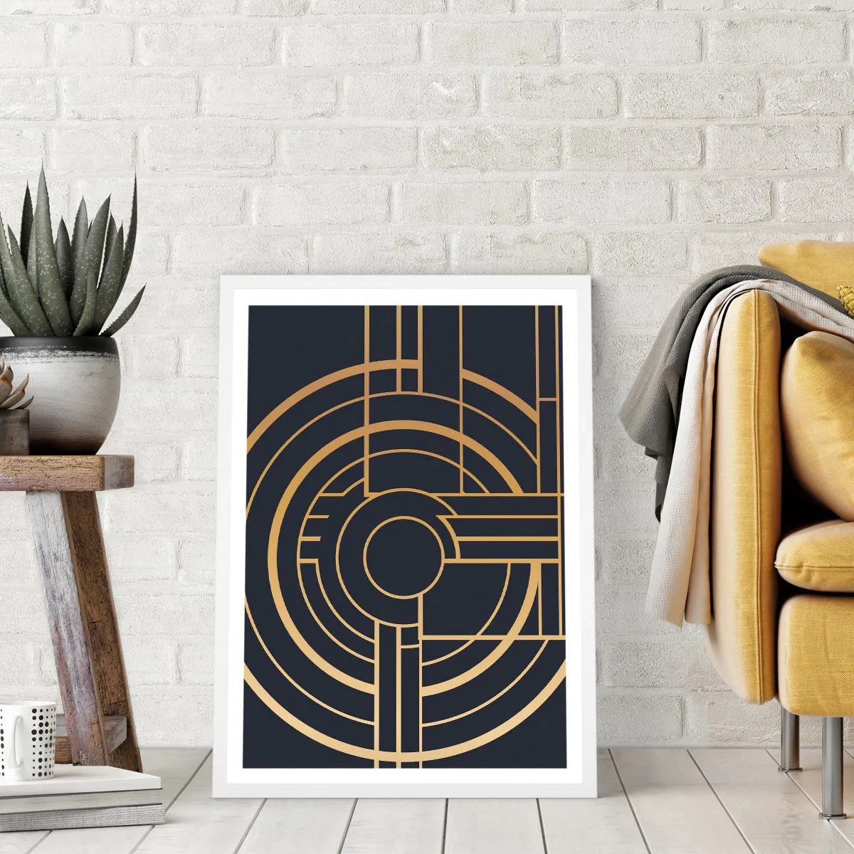 Poster in cornice bianca - Il giro delle cose - 61x91 cm