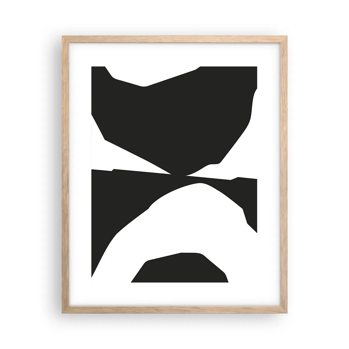 Poster in cornice rovere chiaro - Positivo - negativo - 40x50 cm