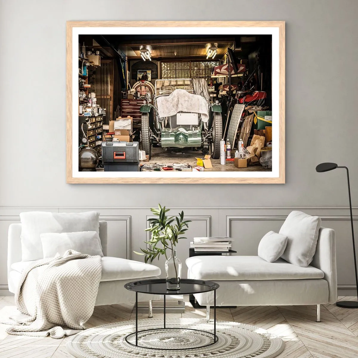 Poster in cornice rovere chiaro - Ritorno al passato - 70x50 cm