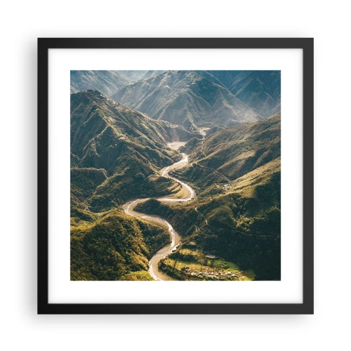 Poster in cornice nera - Direttamente dal cuore dei monti - 40x40 cm