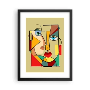 Poster in cornice nera - Coppia affiatata - 30x40 cm