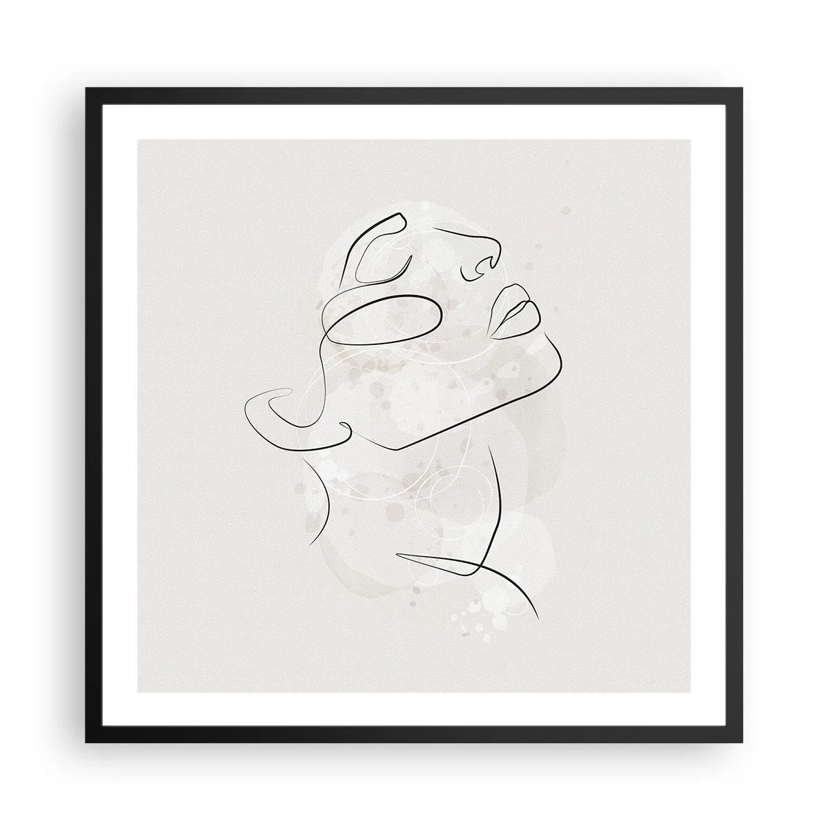 Poster in cornice nera - Profilo di sogno - 60x60 cm