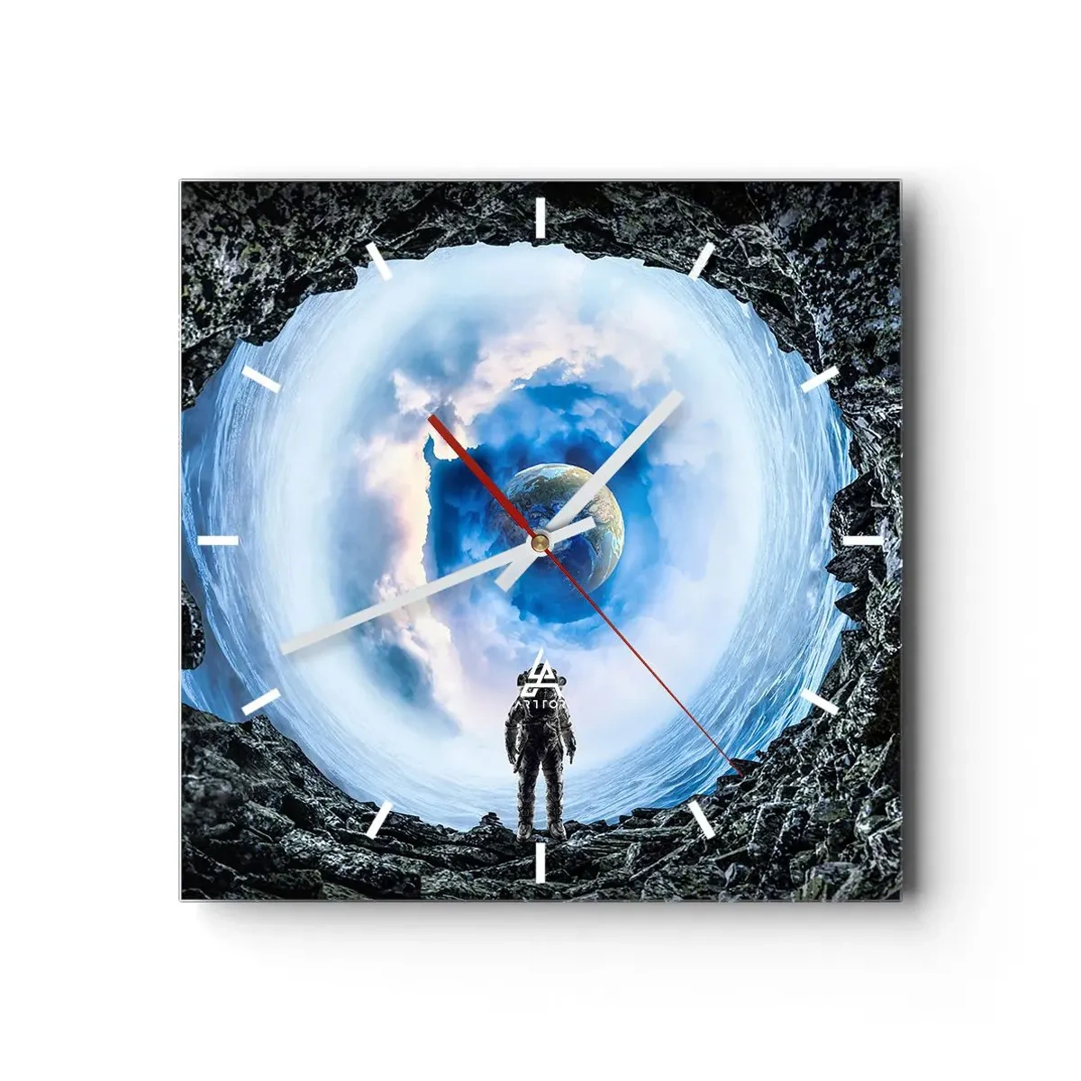 Orologio da parete - Orologio in Vetro - Già vicino a casa - 40x40 cm