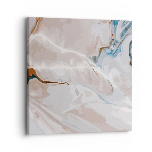 Quadro su tela - Stampe su Tela - Meandri blu sotto il bianco - 30x30 cm