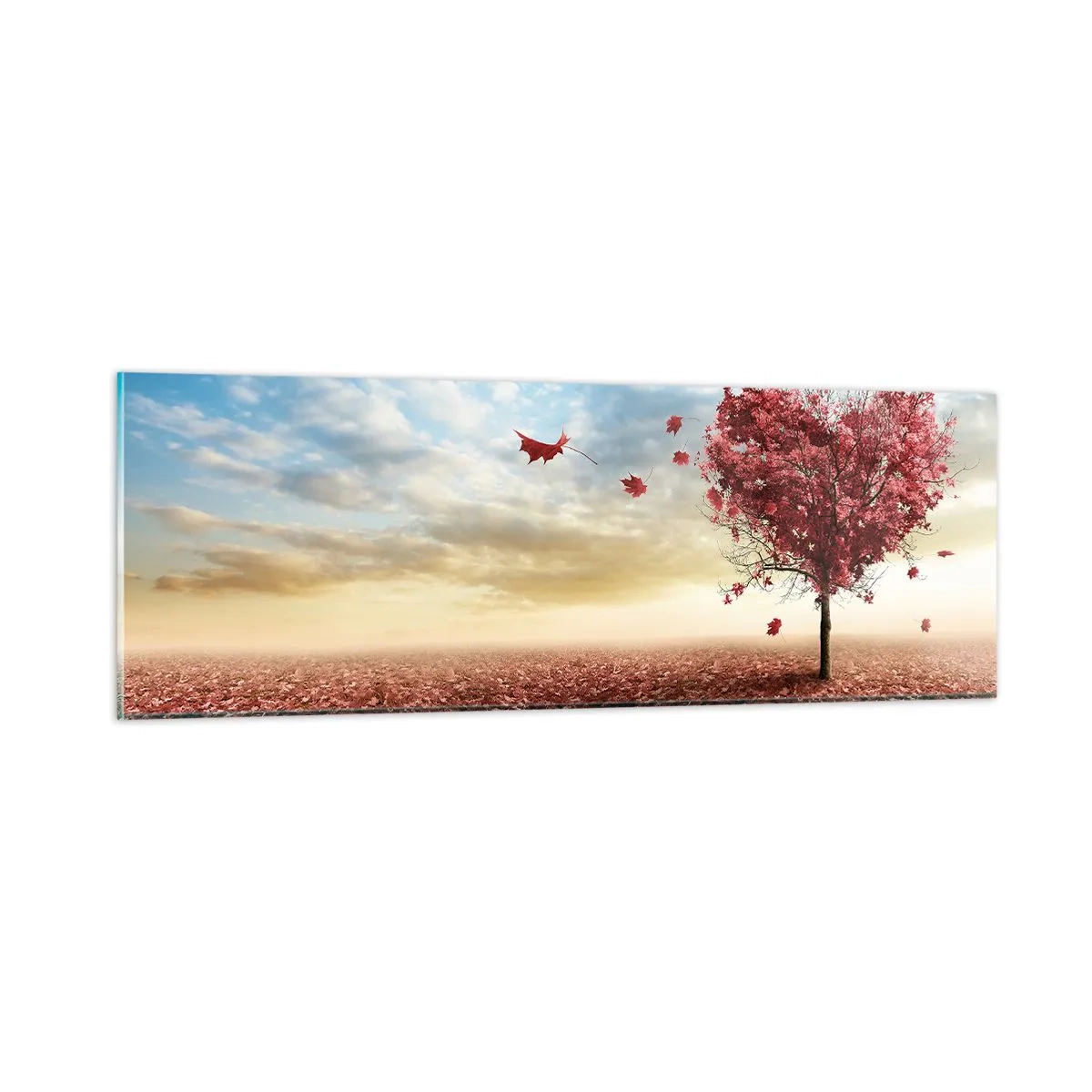Quadro su vetro - Ama questo autunno - 90x30 cm