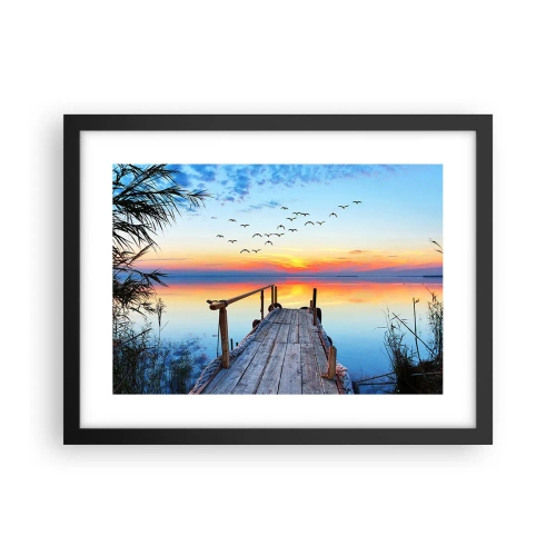 Poster in cornice nera - Il tempo del ritorno - 40x30 cm