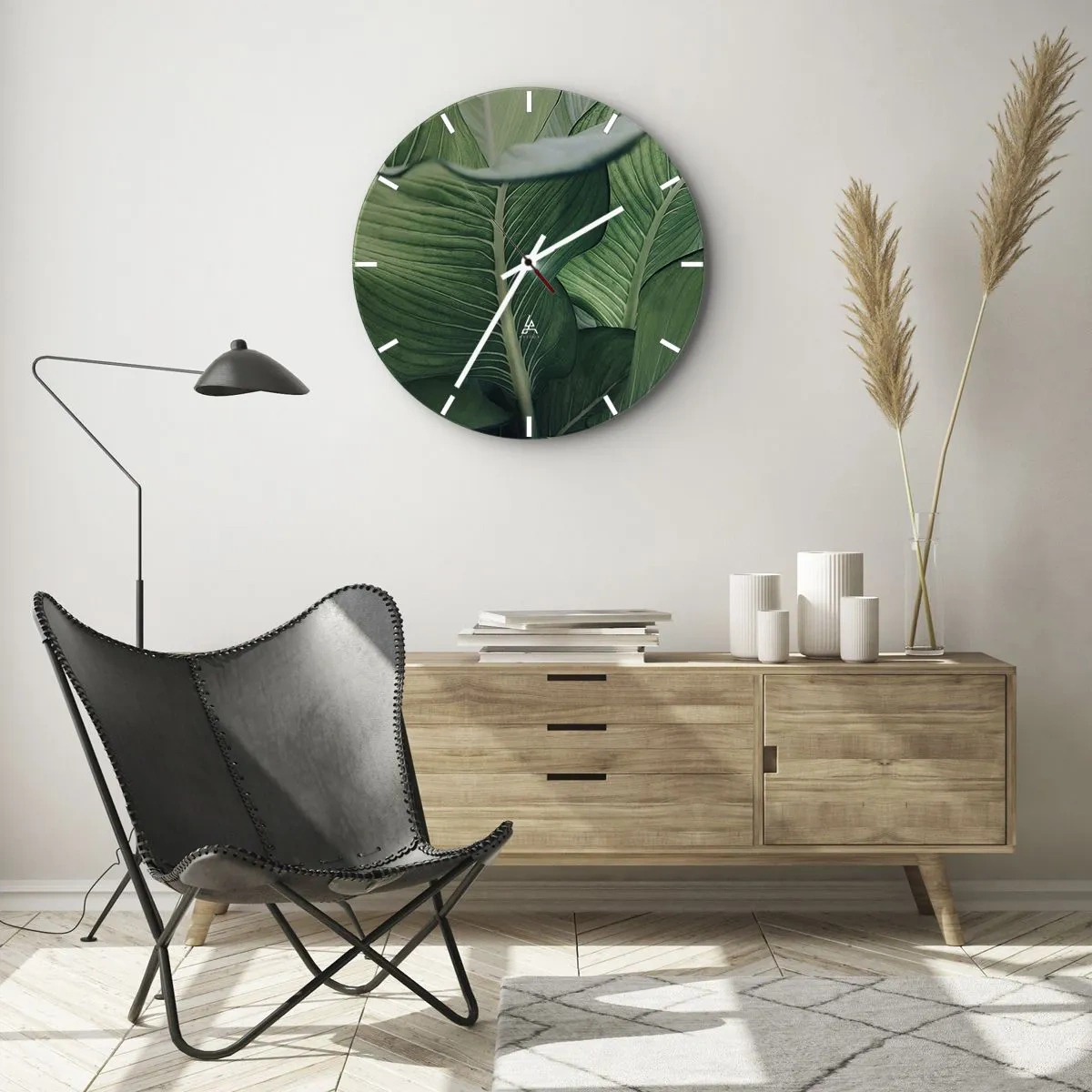 Orologio da parete - Orologio in Vetro - Una vita intensamente verde - 40x40 cm