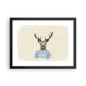 Poster in cornice nera - Mi piacciono le camicie a righe! - 40x30 cm