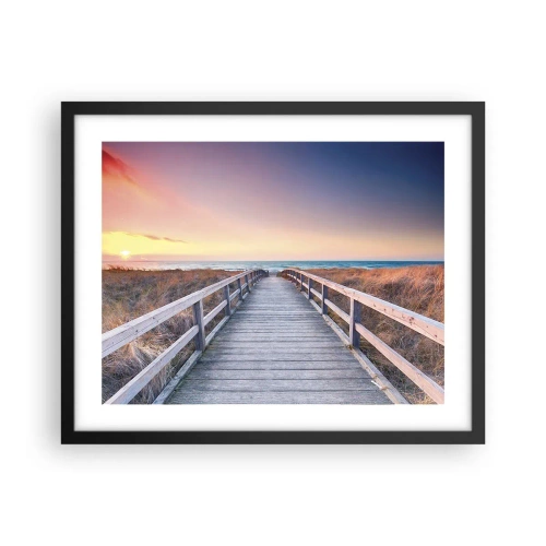 Poster in cornice nera - Aurora serale baltica - 50x40 cm