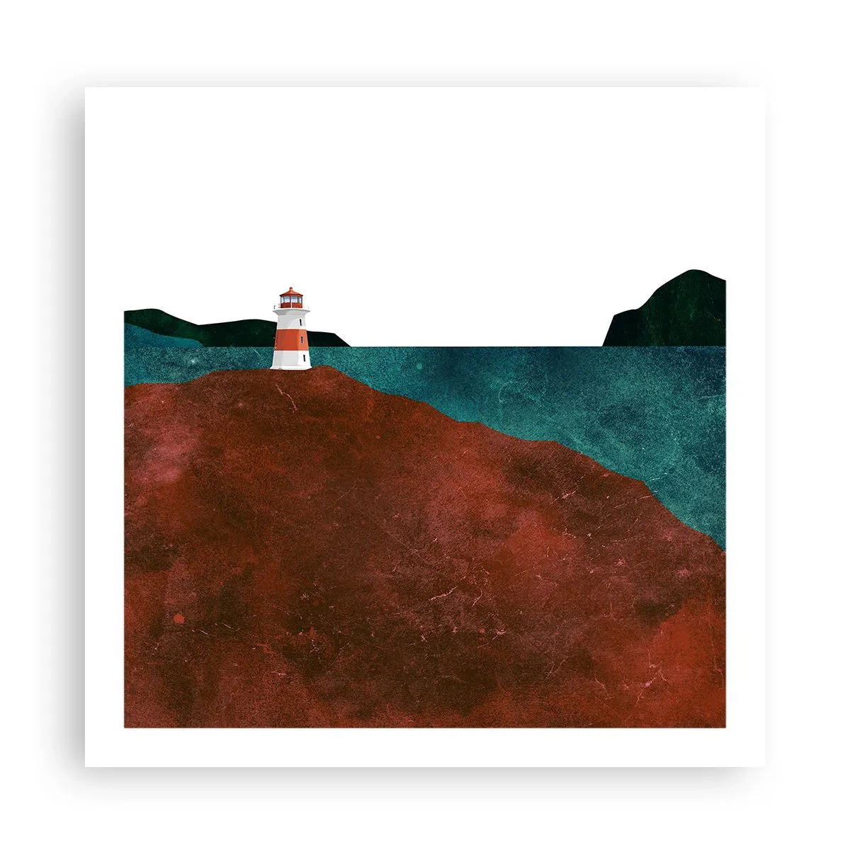 Poster - Contemplando il mare - 60x60 cm