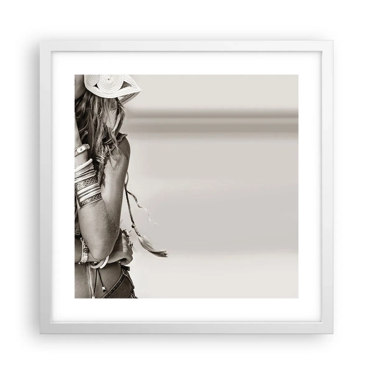 Poster in cornice bianca - Come una ragazza - 40x40 cm