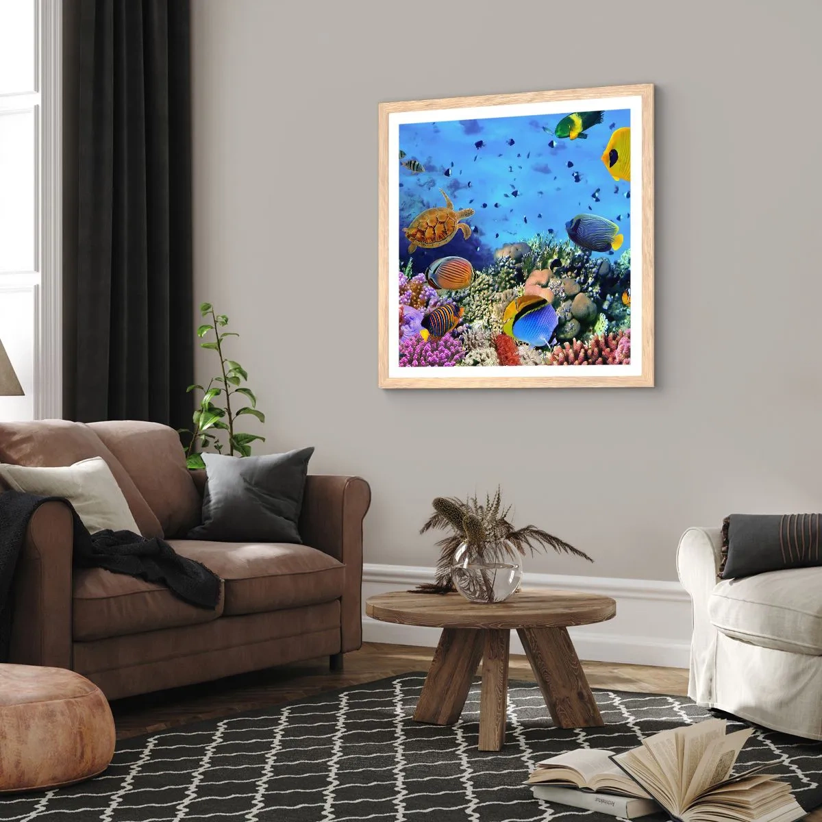 Poster in cornice rovere chiaro - Ma cosa sappiamo della vita... - 30x30 cm