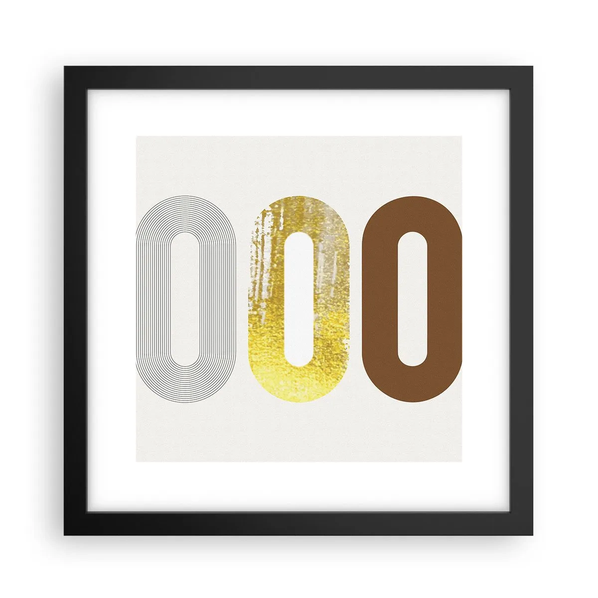 Poster in cornice nera - Ohh! - 30x30 cm