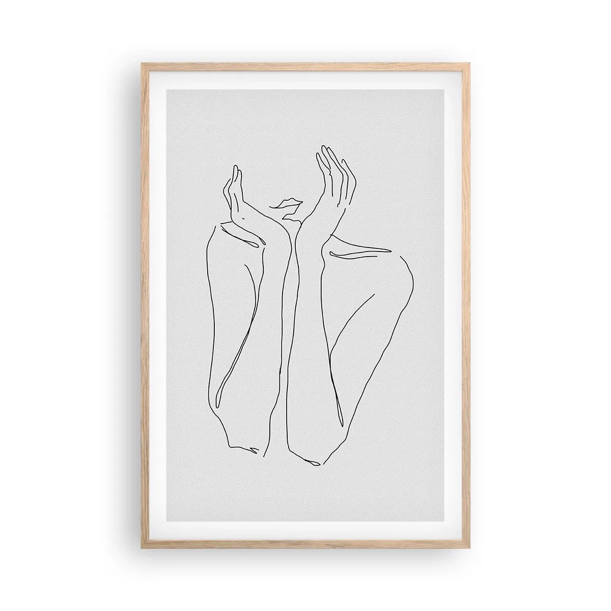 Poster in cornice rovere chiaro - Quello che sognano le ragazze - 61x91 cm