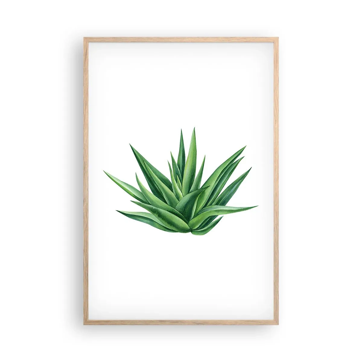 Poster in cornice rovere chiaro - Verde - forza - vita - 61x91 cm