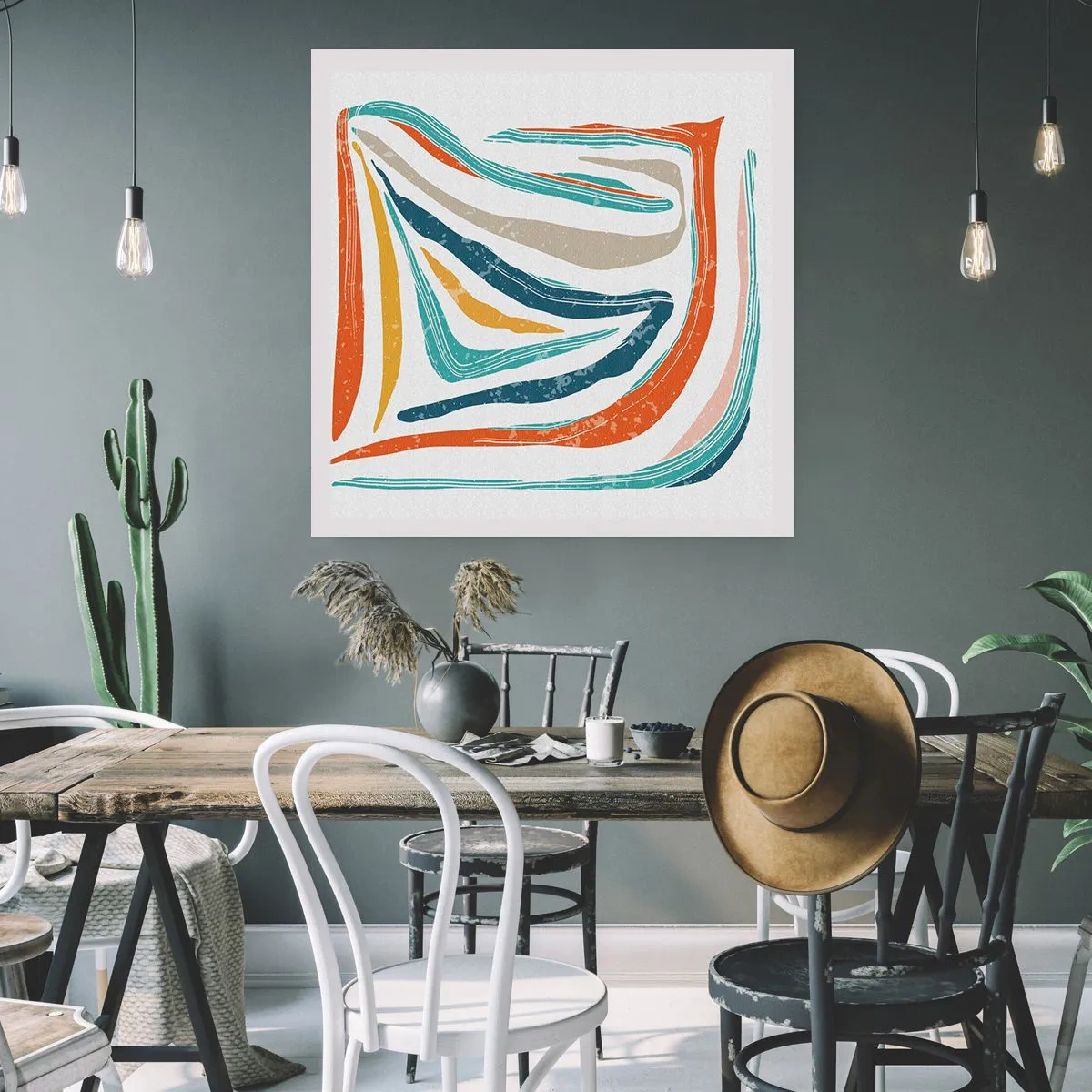 Poster - Astrazione piacevolmente sorridente - 30x30 cm